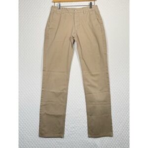 Bonobos Slim Straigh Chinos Pants Men 29x31.5 Tan Casual Preppy Golf Office Flaw